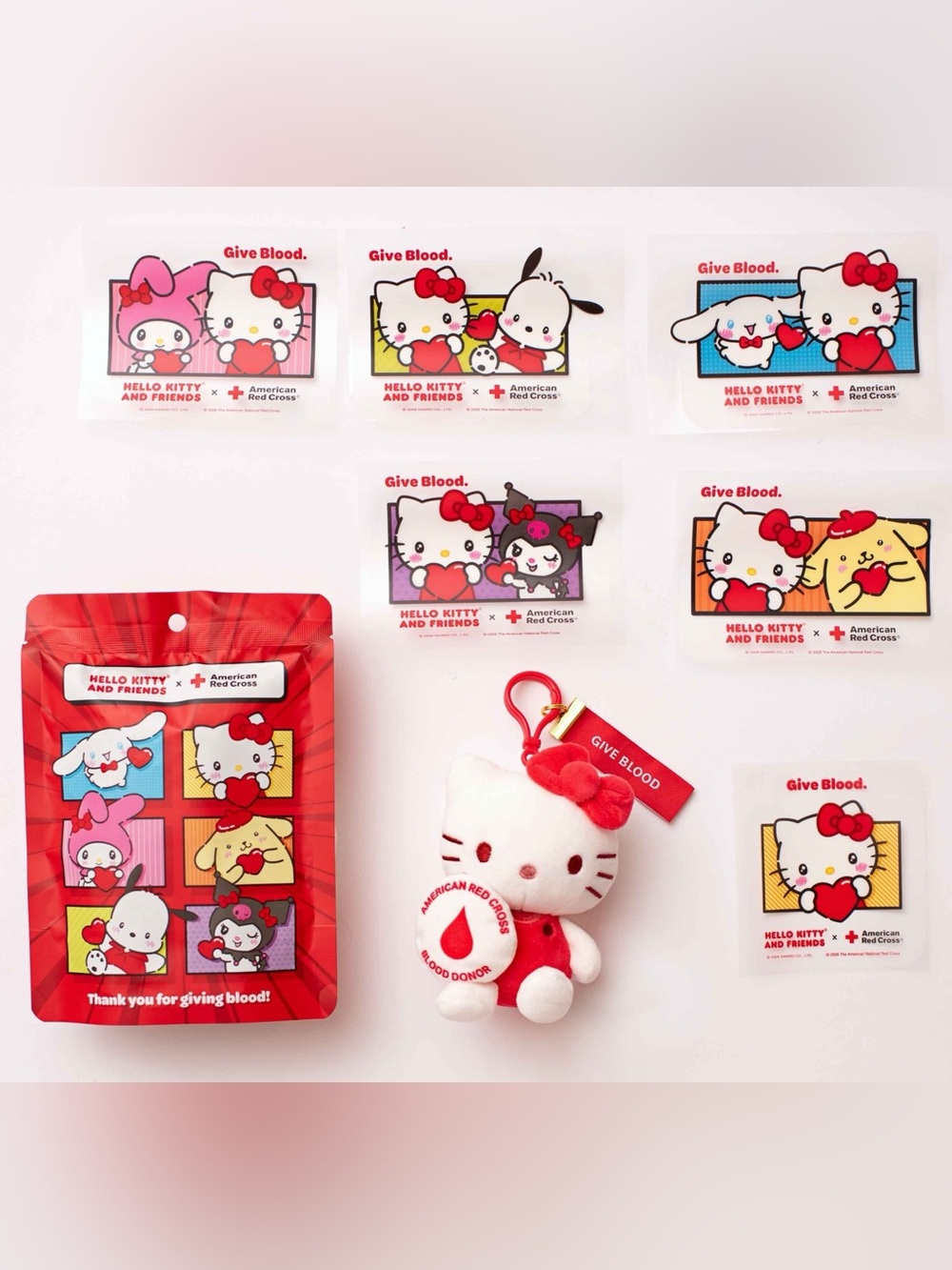 Hello Kitty and Friends x American Red Cross Blood Donation Gift Limited Edition